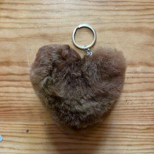 044. 100% Alpaca Key chain or bag accessory  Medium Brown